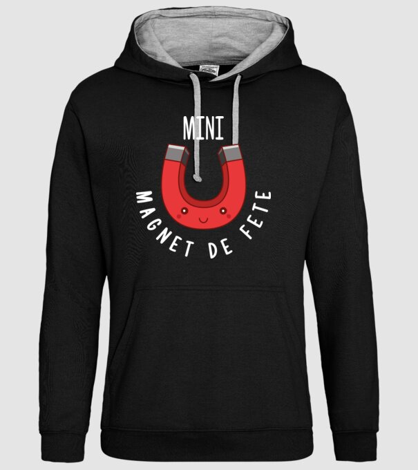 Mini magnet de fete model negru pe tricou