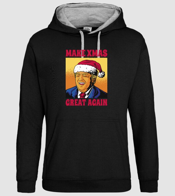 Make Xmas great again model negru pe tricou