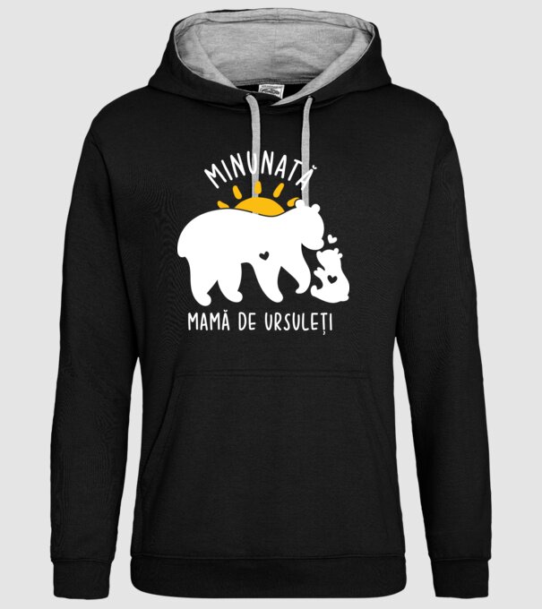 Minunată mamă de ursuleți model negru pe tricou
