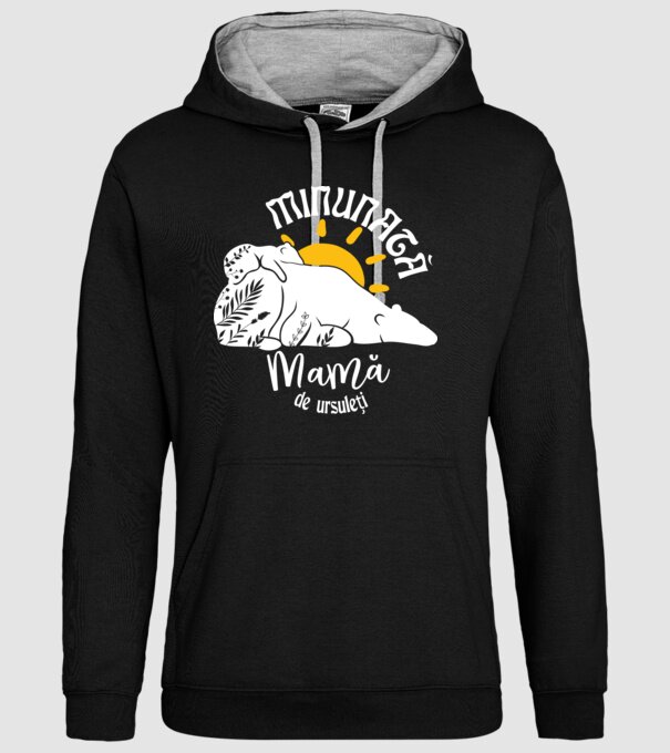 Minunată mamă de ursuleți model negru pe tricou