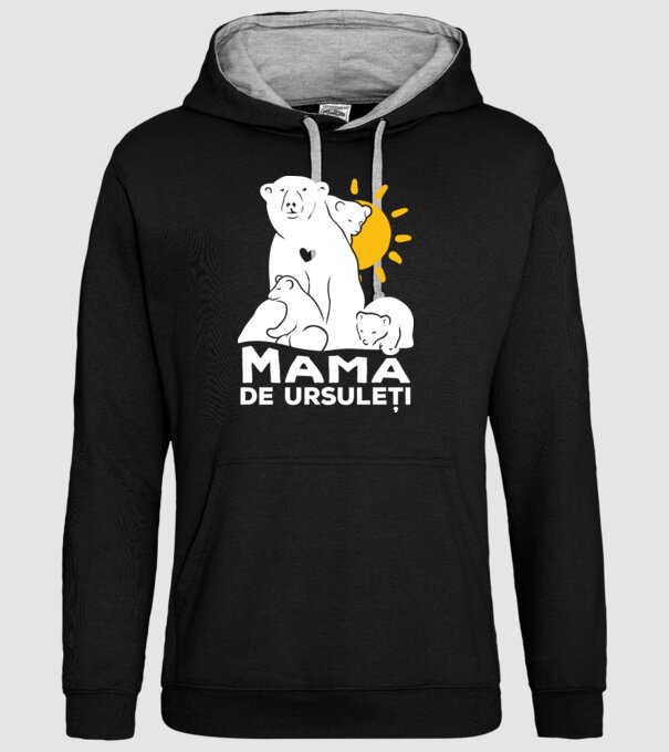 Minunată mamă de ursuleți model negru pe tricou