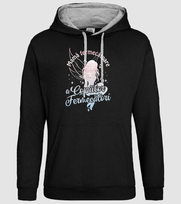 Mamă fermecătoare a copiilor fermecători model negru pe tricou