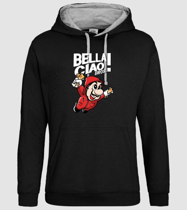 mario la casa de papel model negru pe tricou