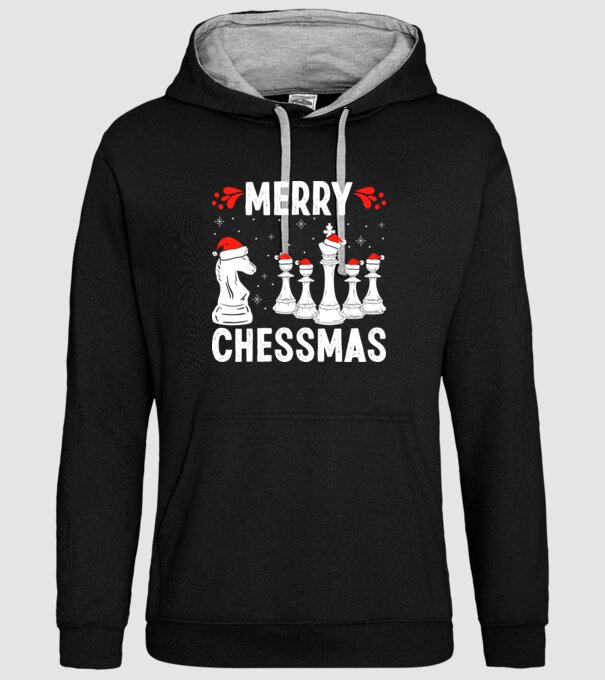 merry chessmass model negru pe tricou