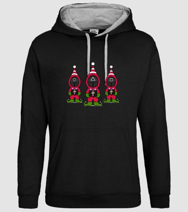 merry squid game model negru pe tricou