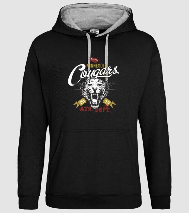 Minesota Cougars model negru pe tricou
