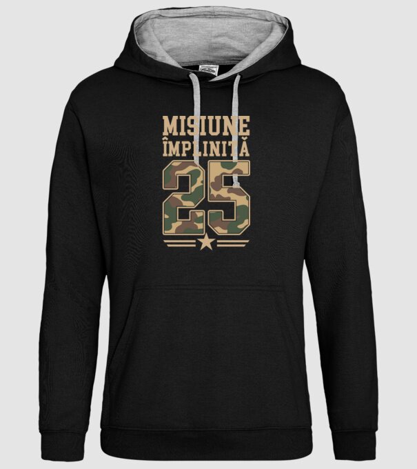 Misiune împlinită 25 model negru pe tricou