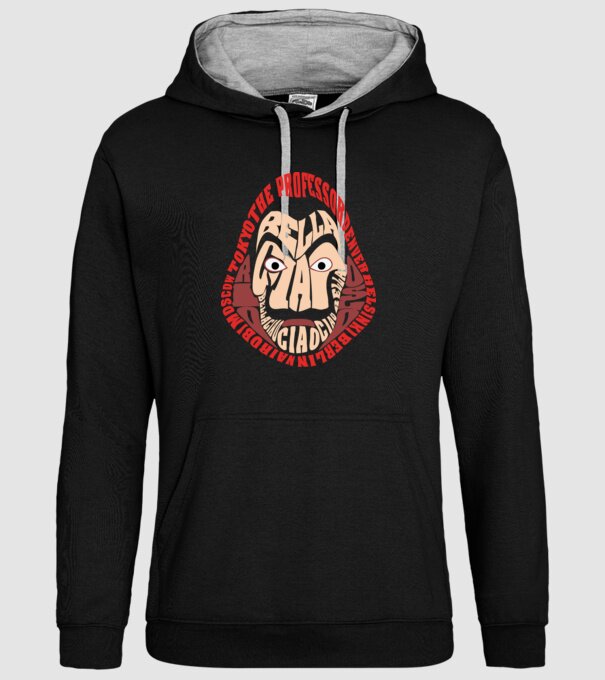 money heist logo names model negru pe tricou