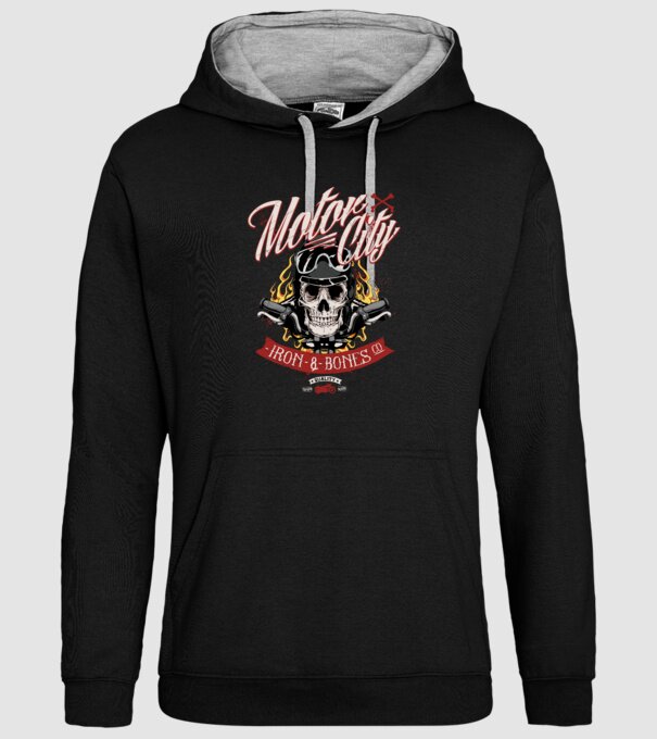 Motor City model negru pe tricou