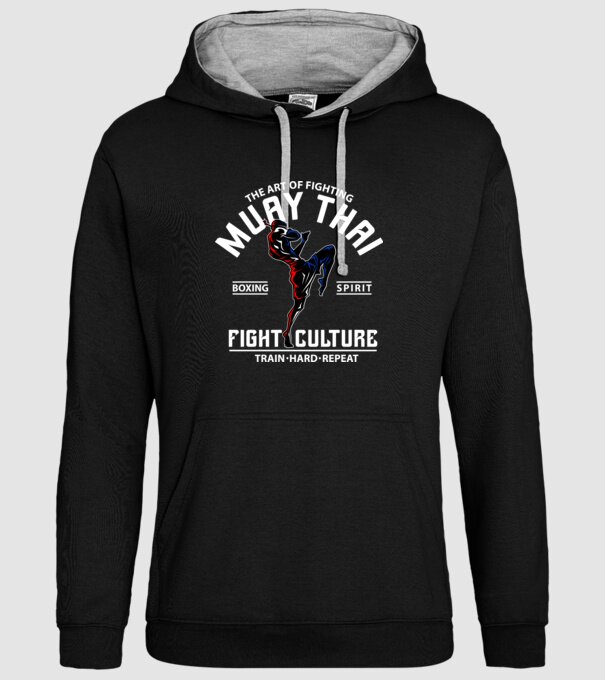 Muay Thai model negru pe tricou