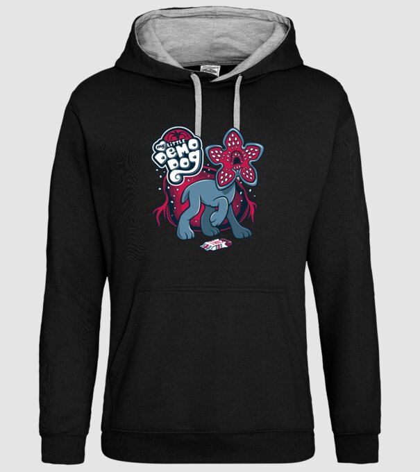 my little demodog model negru pe tricou