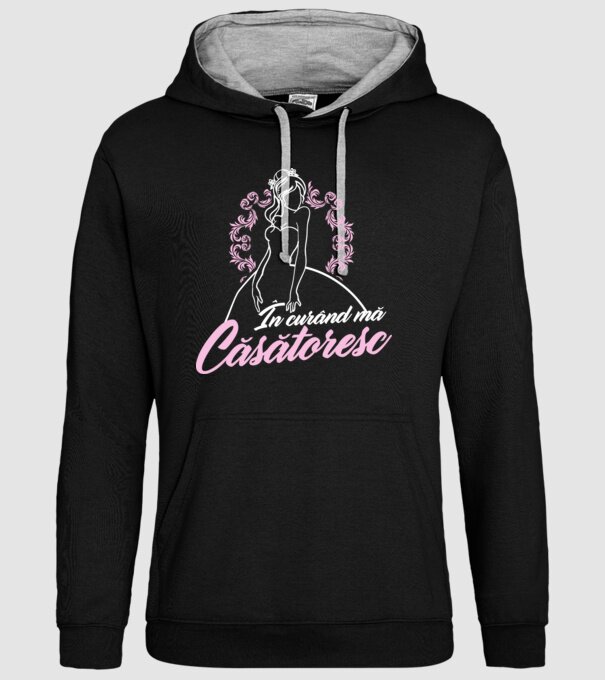 În curând mă căsătoresc model negru pe tricou