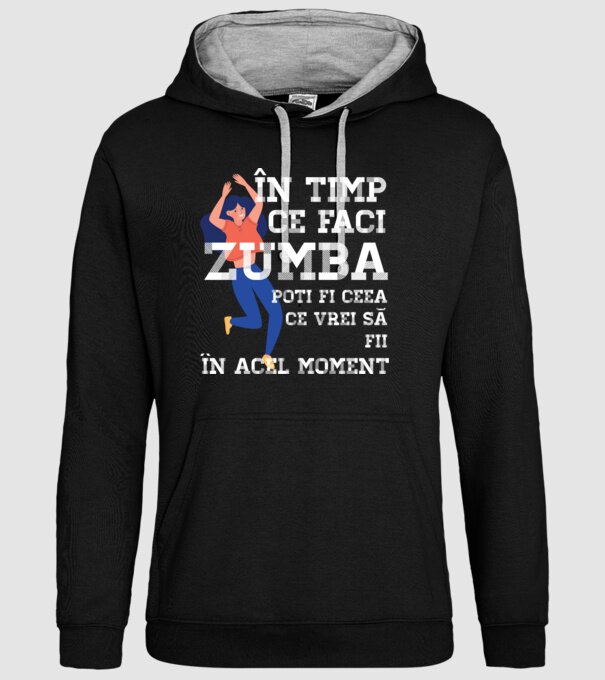 în timp ce faci zumba poți fi ceea ce vrei să fii - în acel moment model negru pe tricou