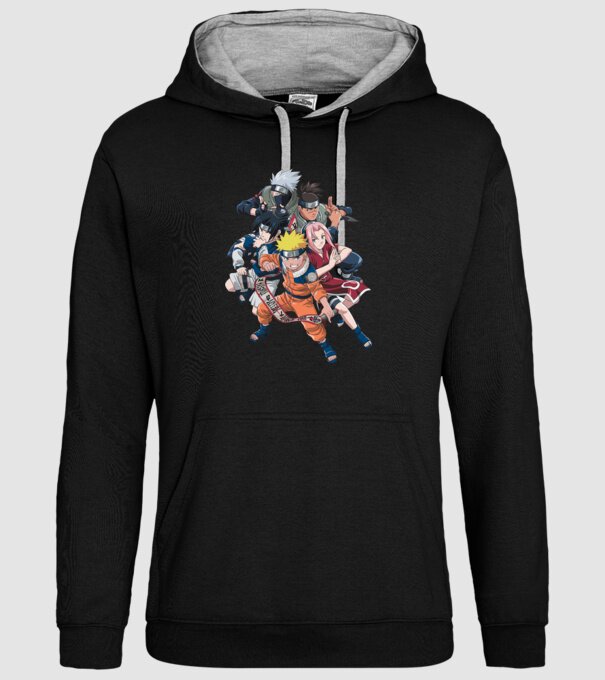 NARUTO model negru pe tricou
