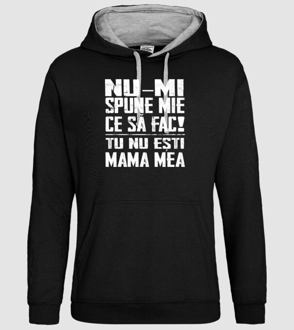 ne-mondd-meg-mit-csinaljak-ANYA-FEHER-RO model negru pe tricou