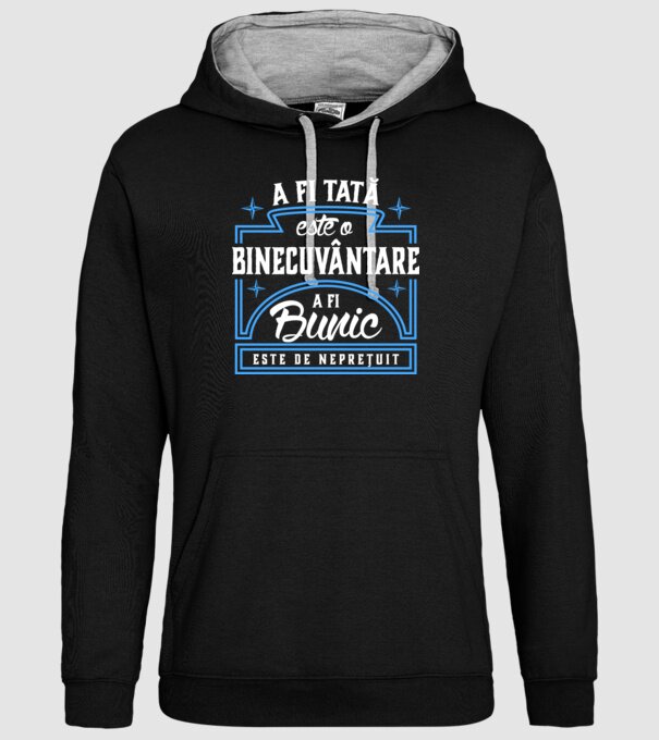 Neprețuit bunic model negru pe tricou