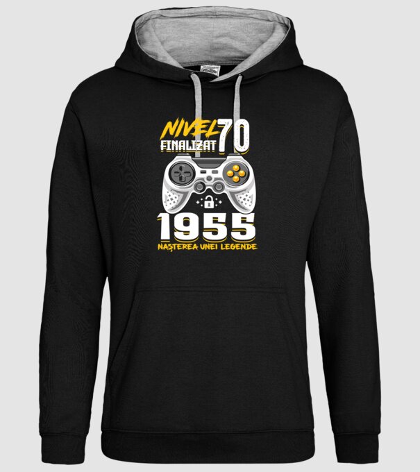 Nivel Finalizat 70 model negru pe tricou
