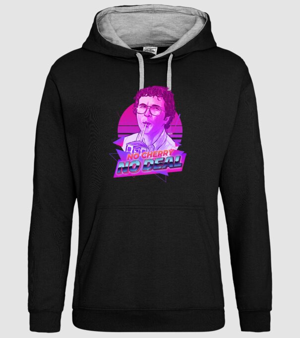 no cherry no deal stranger things model negru pe tricou
