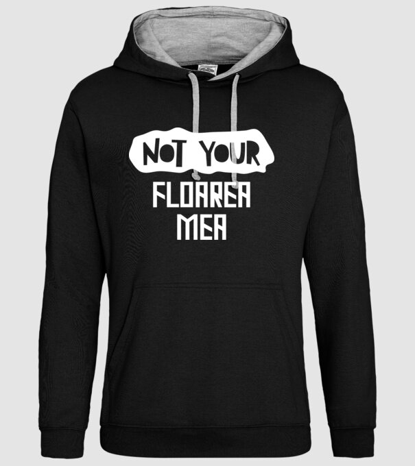 not your ... floarea mea model negru pe tricou
