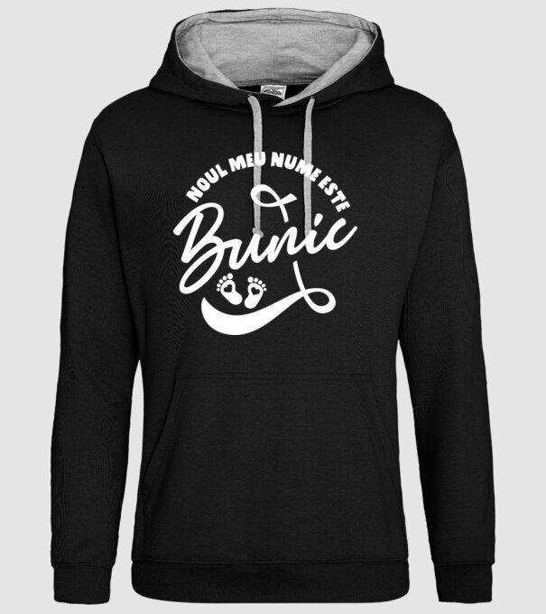 Noul meu nume este Bunic model negru pe tricou