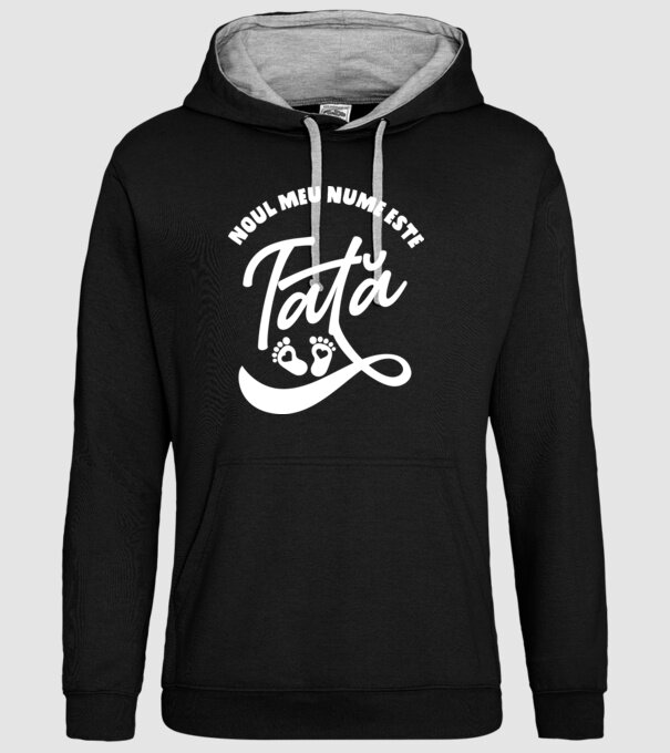 Noul meu nume este Tată model negru pe tricou