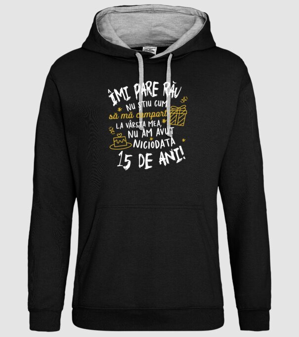 Nu am avut niciodată 15 de ani model negru pe tricou
