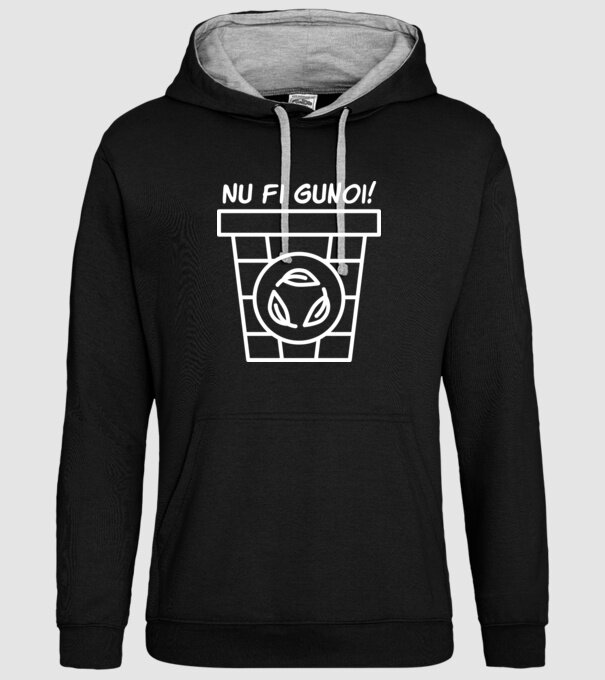 Nu fi gunoi  model negru pe tricou