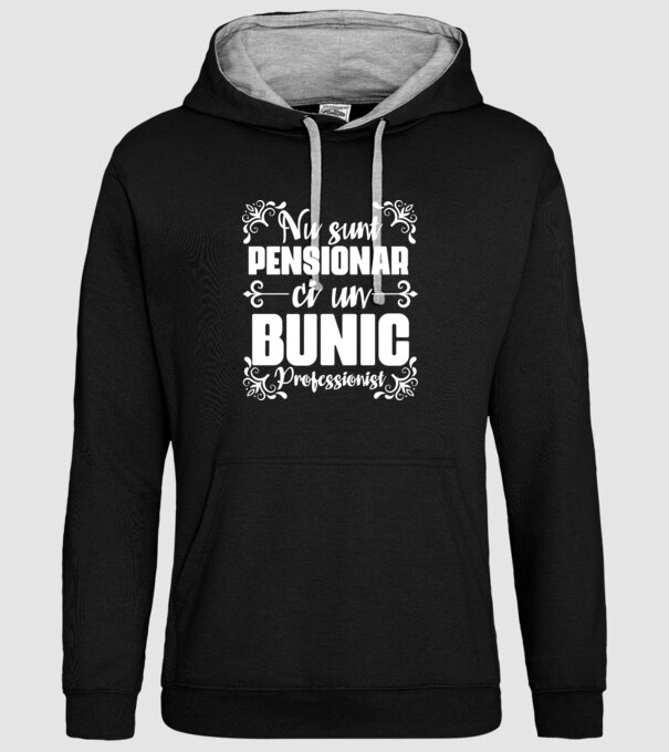 Nu sunt_pensionar, ci un bunic profesionist model negru pe tricou