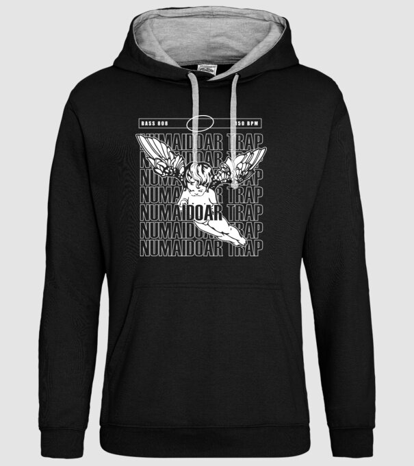 numaidoar trap model negru pe tricou