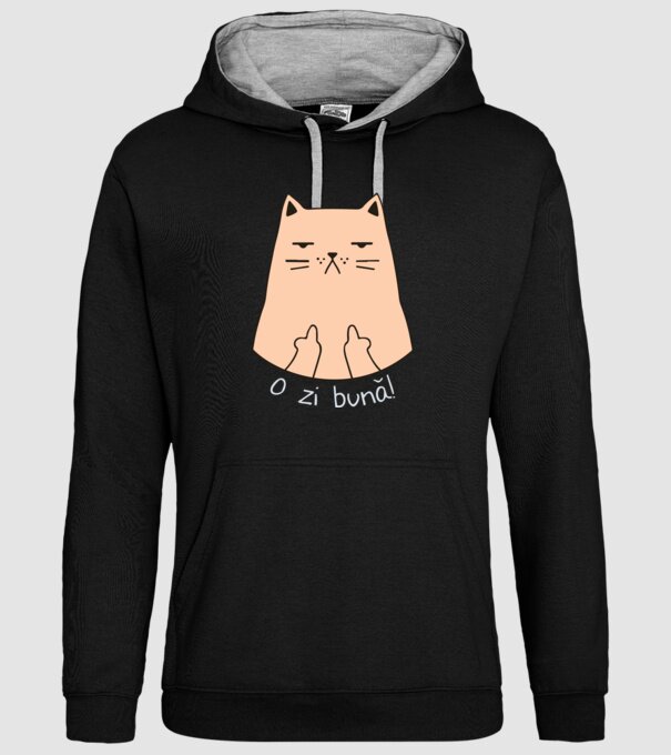 O zi bună model negru pe tricou