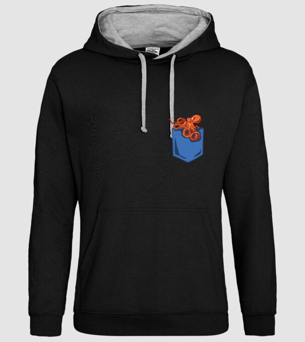 Octopus model negru pe tricou