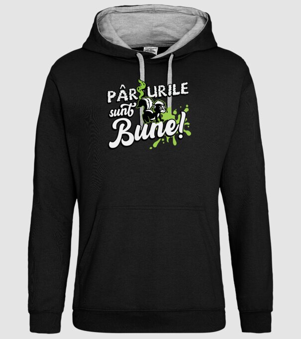 Pârțurile sunt bune model negru pe tricou