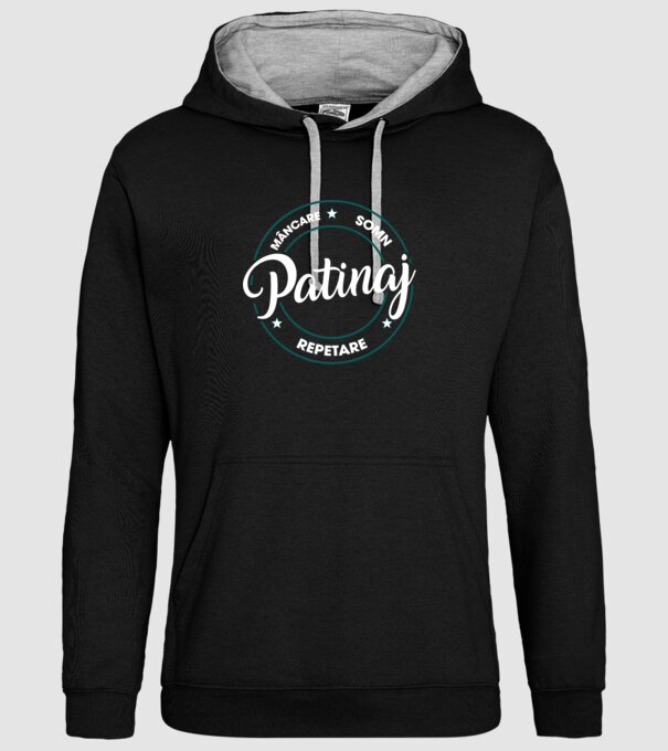 patinaj model negru pe tricou