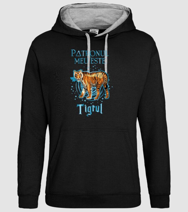 Patronul meu este TIGRUL model negru pe tricou