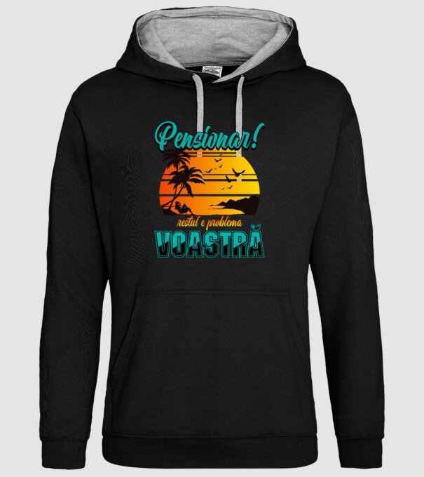 Pensionar! Restul e problema voastră model negru pe tricou