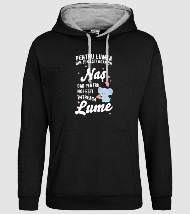 Pentru lumea din jur ești doar o naș, dar pentru noi ești întreaga lume 01 (2) model negru pe tricou