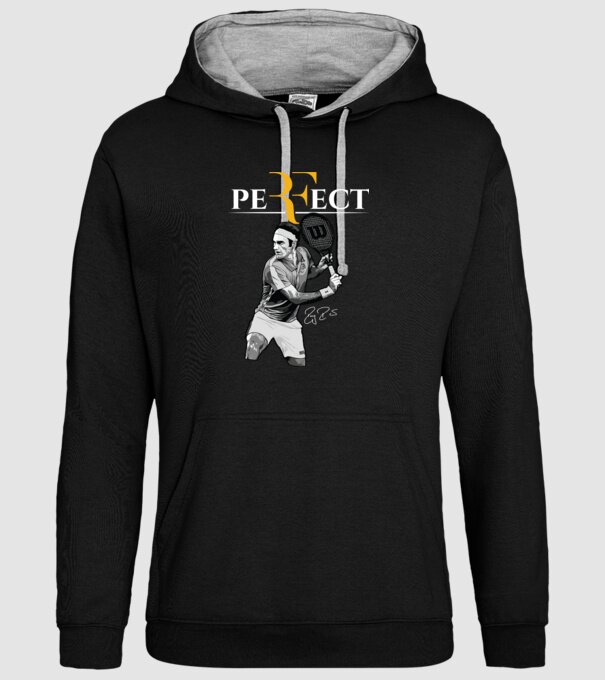 peRFect model negru pe tricou