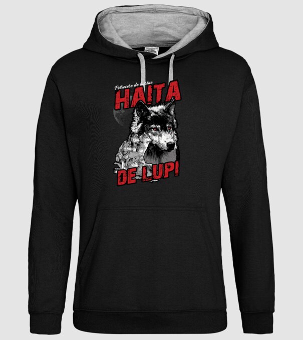 Petrecere de burlac - haită de lupi model negru pe tricou