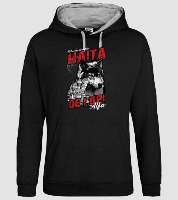Petrecere de burlac - haită de lupi masculi alfa model negru pe tricou
