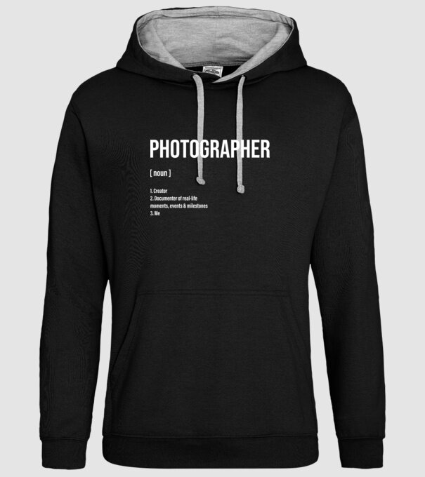 Photographer model negru pe tricou