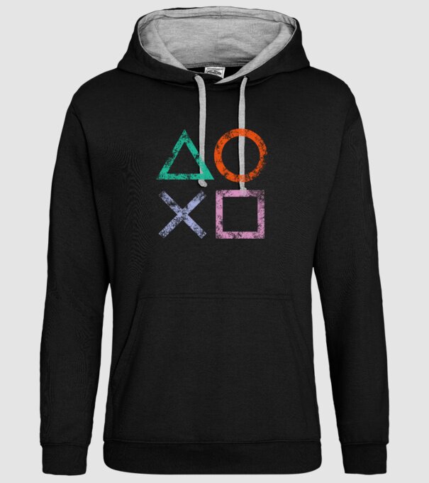 PlayStation icon model negru pe tricou