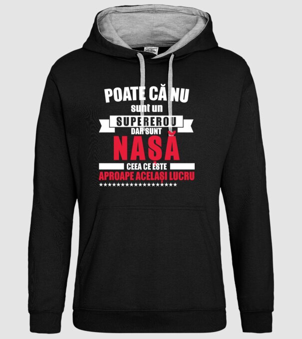 Poate că nu sunt un supererou, dar sunt nașă, ceea ce este aproape același lucru model negru pe tricou
