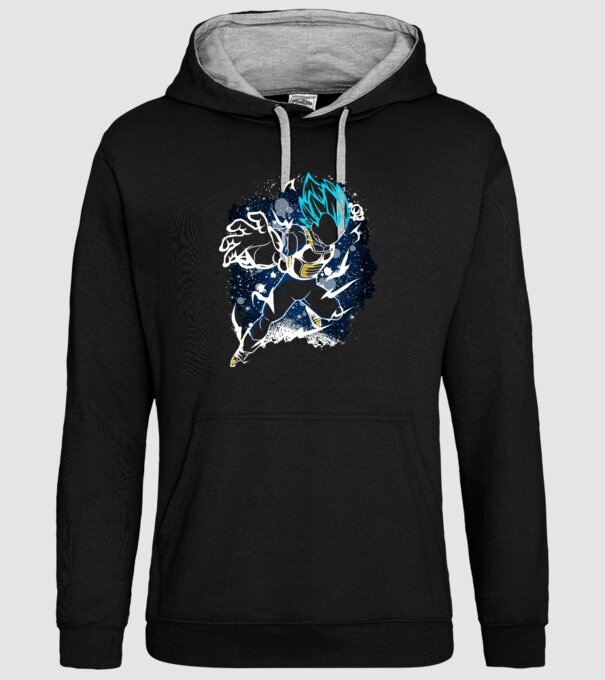 prince vegeta dragonball model negru pe tricou