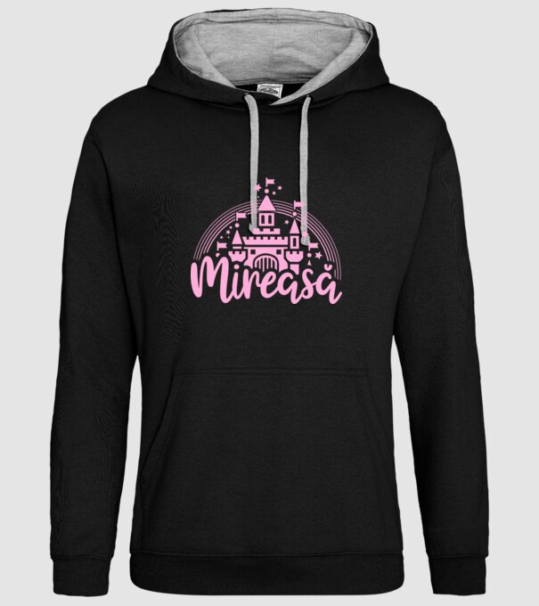 Prinţesă mireasă model negru pe tricou