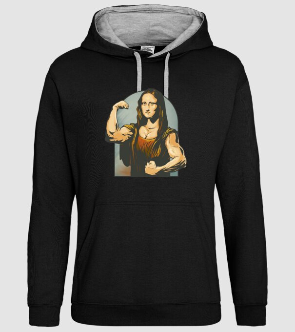 Pumped Mona model negru pe tricou