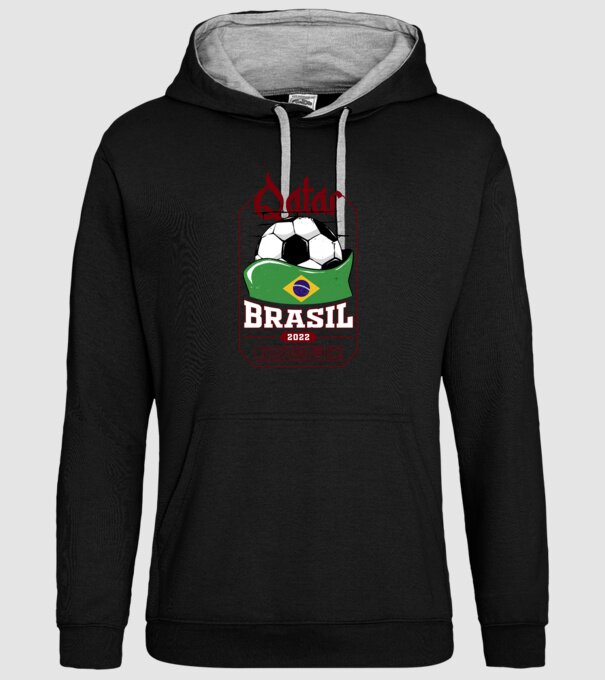 Qatar teams Brasil model negru pe tricou