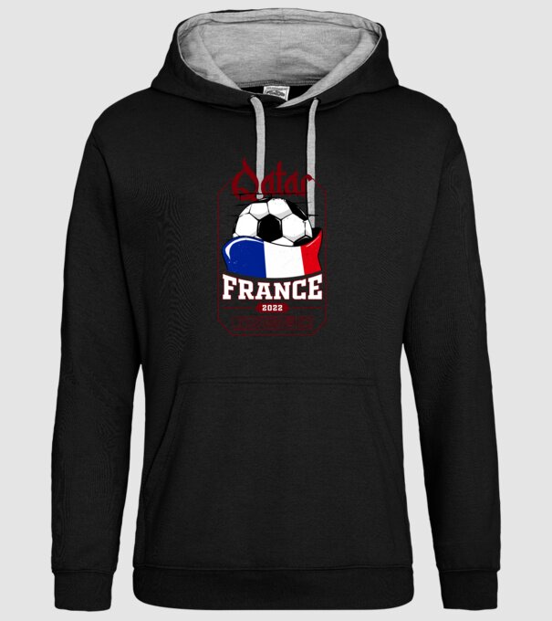Qatar teams France model negru pe tricou