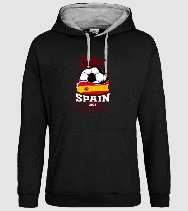 Qatar teams Spain model negru pe tricou