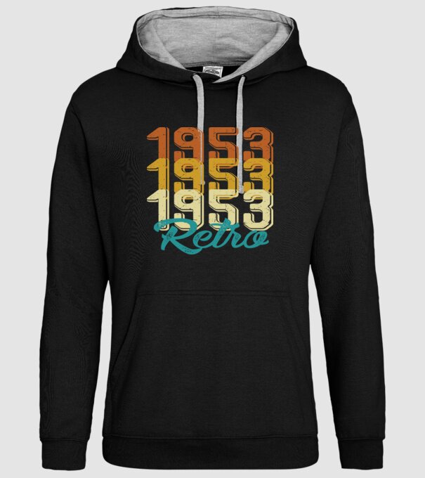 Retro 1953 model negru pe tricou