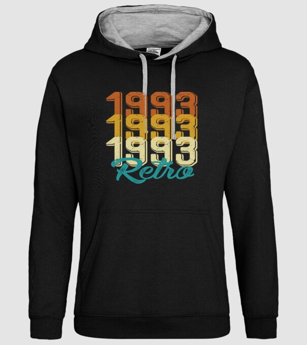 Retro 1993 model negru pe tricou